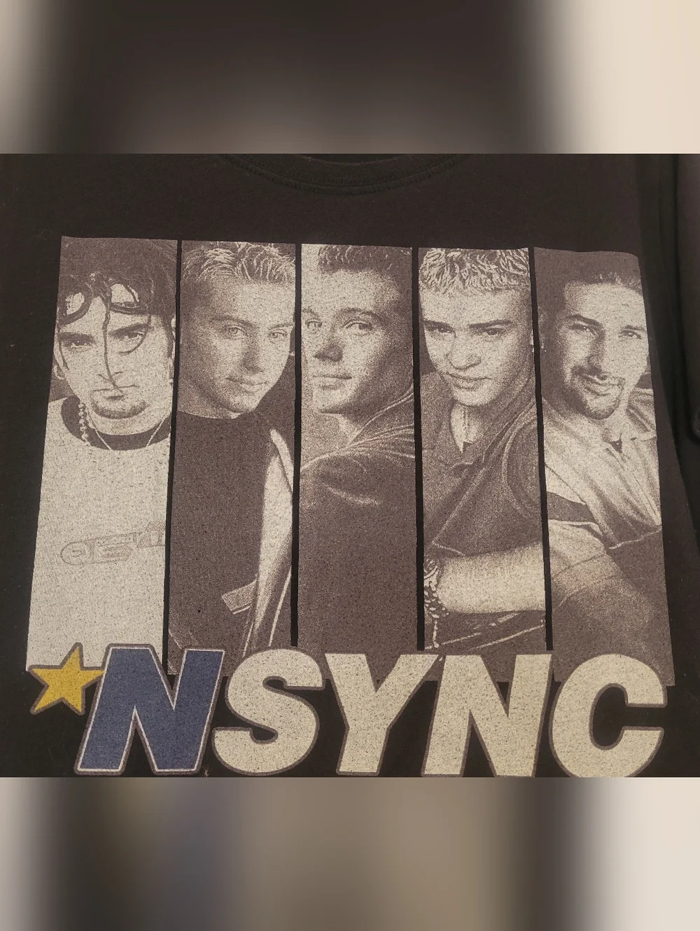 NSYNC Graphic Tee Oversized Band Shirt Black Vintage Style Boyfriend Fit - Picture 2 of 3